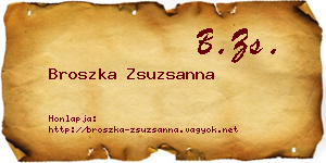 Broszka Zsuzsanna névjegykártya